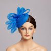 Hats | Women’s Mesh With Bowknot/Faux Feather Kentucky Derby Pillbox Hats/Fascinators With Clip Dark Navy – Girls