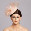 Hats | Women’s Mesh With Bowknot/Faux Feather Kentucky Derby Pillbox Hats/Fascinators With Clip Dark Navy – Girls