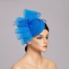 Hats | Women’s Mesh With Bowknot/Faux Feather Kentucky Derby Pillbox Hats/Fascinators With Clip Dark Navy – Girls