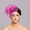 Hats | Women’s Mesh With Faux Feather Kentucky Derby Fascinators With Clip Orange – Girls