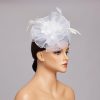 Hats | Women’s Mesh With Faux Feather/Flower Kentucky Derby Fascinators With Clip Beige – Girls