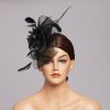 Hats | Women’s Mesh With Faux Feather/Flower Kentucky Derby Fascinators With Clip Beige – Girls