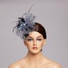 Hats | Women’s Mesh With Faux Feather/Flower Kentucky Derby Fascinators With Clip Beige – Girls