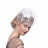 Hats | Women’s Mesh With Faux Feather/Flower Kentucky Derby Fascinators With Clip/Headband Black – Girls