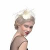 Hats | Women’s Mesh With Faux Feather/Flower Kentucky Derby Fascinators With Clip/Headband Black – Girls