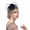 Hats | Women’s Mesh With Faux Feather/Flower Kentucky Derby Fascinators With Clip/Headband Black – Girls