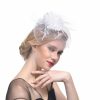 Hats | Women’s Mesh With Faux Feather/Flower Kentucky Derby Fascinators With Clip/Headband Black – Girls