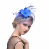 Hats | Women’s Mesh With Faux Feather/Flower Kentucky Derby Fascinators With Clip/Headband Black – Girls