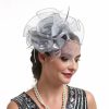 Hats | Women’s Mesh With Faux Feather/Flower Kentucky Derby Fascinators With Clip/Headband Gold – Girls