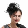 Hats | Women’s Mesh With Faux Feather/Flower Kentucky Derby Fascinators With Clip/Headband Gold – Girls