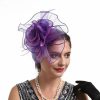 Hats | Women’s Mesh With Faux Feather/Flower Kentucky Derby Fascinators With Clip/Headband Gold – Girls