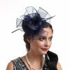 Hats | Women’s Mesh With Faux Feather/Flower Kentucky Derby Fascinators With Clip/Headband Gold – Girls