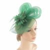 Hats | Women’s Mesh With Faux Feather/Flower Kentucky Derby Fascinators With Clip/Headband Green – Girls