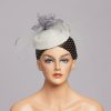 Hats | Women’s Mesh With Faux Feather/Flower/Veil Kentucky Derby Pillbox Hats/Fascinators With Clip Pink – Girls