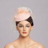 Hats | Women’s Mesh With Faux Feather/Flower/Veil Kentucky Derby Pillbox Hats/Fascinators With Clip Pink – Girls