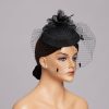 Hats | Women’s Mesh With Faux Feather/Flower/Veil Kentucky Derby Pillbox Hats/Fascinators With Clip Pink – Girls