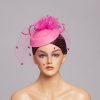 Hats | Women’s Mesh With Faux Feather/Flower/Veil Kentucky Derby Pillbox Hats/Fascinators With Clip Pink – Girls