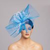 Hats | Women’s Mesh With Flower Kentucky Derby Fascinators With Clip Dark Navy – Girls