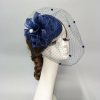 Hats | Women’s Mesh With Flower/Pearl/Veil Kentucky Derby Fascinators With Clip Blue – Girls