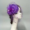 Hats | Women’s Mesh With Flower/Pearl/Veil Kentucky Derby Fascinators With Clip Blue – Girls