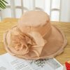 Hats | Women’s Packable Summer Organza Flower Holiday Sun Church Hats Khaki – Girls