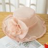 Hats | Women’s Packable Summer Organza Flower Holiday Sun Church Hats Khaki – Girls