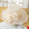 Hats | Women’s Packable Summer Organza Flower Holiday Sun Church Hats Khaki – Girls