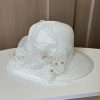 Hats | Women’s Polyester With Flower Kentucky Derby Church Hats Beige – Girls