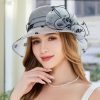 Hats | Women’s Polyester With Flower Kentucky Derby Church Hats White – Girls