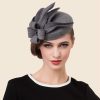 Hats | Women’s Polyester With Flower Kentucky Derby Pillbox Hats/Fascinators With Clip Gray – Girls