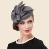 Hats | Women’s Polyester With Flower Kentucky Derby Pillbox Hats/Fascinators With Clip Gray – Girls