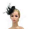 Hats | Women’s Polyester/Satin With Faux Feather Kentucky Derby Fascinators With Headband Dark Blue – Girls