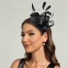 Hats | Women’s Polyester/Satin With Faux Feather Kentucky Derby Fascinators With Headband Dark Blue – Girls