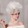 Hats | Women’s Polyester/Yarn With Polka Dot/Faux Feather Kentucky Derby Fascinators With Headband White – Girls