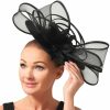 Hats | Women’s Sinamay Bowknot Kentucky Derby Fascinators With Clip Black – Girls