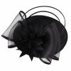 Hats | Women’s Sinamay Bowknot Kentucky Derby Fascinators With Clip Black – Girls