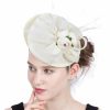 Hats | Women’s Sinamay Kentucky Derby Fascinators With Headband Beige – Girls