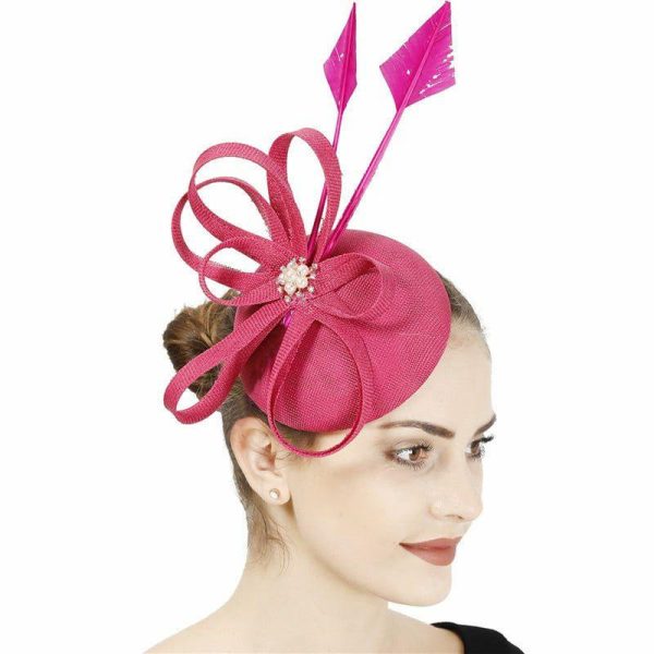 Hats | Women’s Sinamay Kentucky Derby Pillbox Hats/Fascinators With Clip Rose – Girls