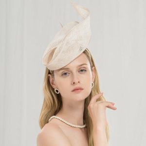 Hats | Women’s Sinamay Kentucky Derby Saucer Hats/Fascinators With Headband Champagne – Girls