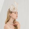 Hats | Women’s Sinamay Kentucky Derby Saucer Hats/Fascinators With Headband Champagne – Girls