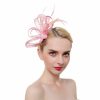 Hats | Women’s Sinamay With Bowknot/Faux Feather Kentucky Derby Fascinators With Clip/Headband Orange – Girls