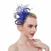 Hats | Women’s Sinamay With Bowknot/Faux Feather Kentucky Derby Fascinators With Clip/Headband Orange – Girls