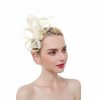 Hats | Women’s Sinamay With Bowknot/Faux Feather Kentucky Derby Fascinators With Clip/Headband Orange – Girls