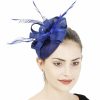 Hats | Women’s Sinamay With Faux Feather Kentucky Derby Pillbox Hats/Fascinators With Clip Royal Blue – Girls