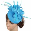 Hats | Women’s Sinamay With Faux Feather Kentucky Derby Pillbox Hats/Fascinators With Clip Royal Blue – Girls