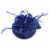 Hats | Women’s Sinamay With Faux Feather Kentucky Derby Pillbox Hats/Fascinators With Clip Royal Blue – Girls