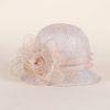 Hats | Women’s Sinamay With Faux Feather/Flower Kentucky Derby Cloche Hats/Church Hats Champagne – Girls