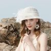 Hats | Women’s Sinamay With Faux Feather/Flower Kentucky Derby Cloche Hats/Church Hats Champagne – Girls