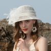 Hats | Women’s Sinamay With Faux Feather/Flower Kentucky Derby Cloche Hats/Church Hats Champagne – Girls