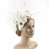 Hats | Women’s Sinamay With Faux Feather/Flower Kentucky Derby Fascinators With Clip/Headband Black – Girls